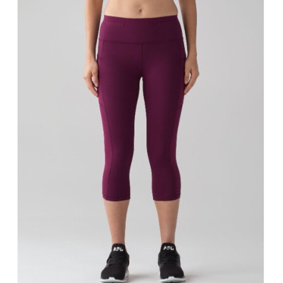 lululemon athletica Pants - Lululemon Women's Size 4 Purple Mind Over Miles Crop Leggings